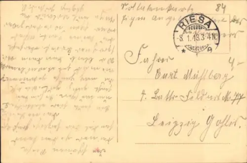 Ak Riesa an der Elbe Sachsen, Riesa an der Elbe, Elbpartie, Schiffe, Brücke, Wasser