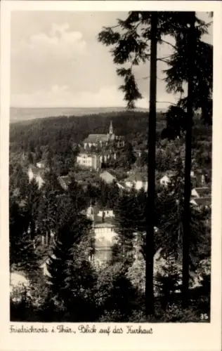 Ak Friedrichroda im Thüringer Wald, Friedrichroda i Thür, Blick auf das Kurhaus, Wald, Bäume, Sch