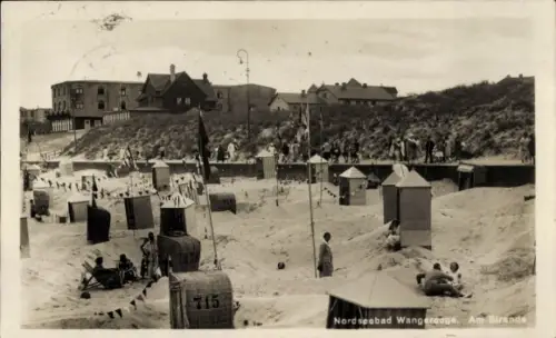 Ak Nordseebad Wangeroog Wangerooge in Ostfriesland, Nordseebad  Strandkörbe, Menschen am Strand, 