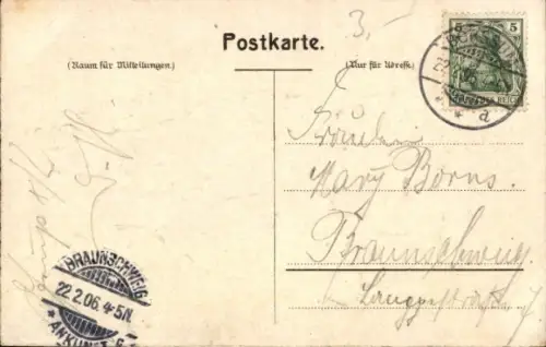 Künstler Ak Hund trägt einen Gehstock in der Schnauze