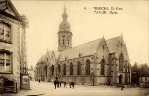 Ak Tamise Temse Temsche Ostflandern,  De Kerk, Tamise, l'Eglise,  