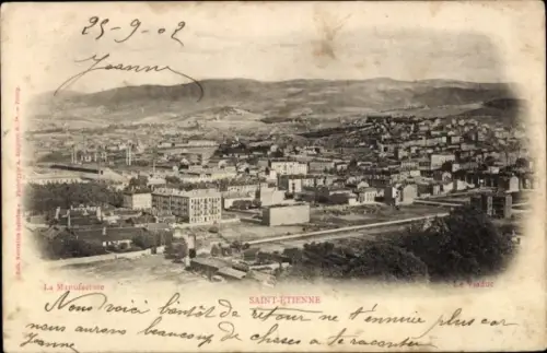 CPA Saint-Étienne Loire, Panorama, Manufacture