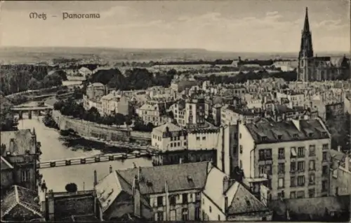 Ak Metz Moselle, Panorama