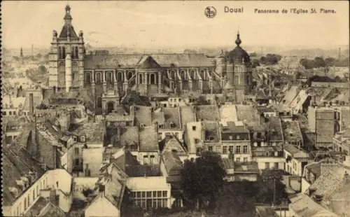 CPA Douai Nord, Panorama de l'Eglise St. Pierre