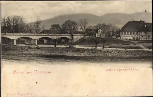 Ak Northeim in Niedersachsen, Lange Brücke und Rücking