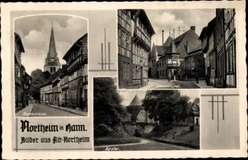 Ak Northeim in Niedersachsen, Hagenstraße, Schaupenstiel, Harztor