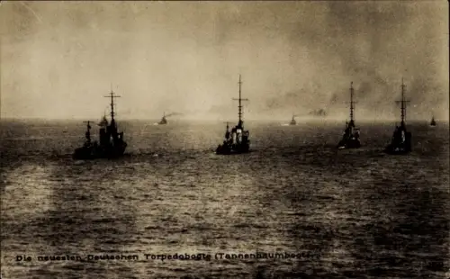 Ak Deutsche Torpedoboote, Tannenbaum Boote, 1.WK