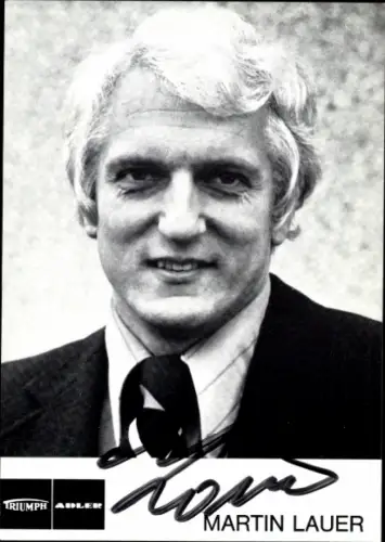 Ak Sänger Martin Lauer, Portrait, Autogramm, Triumph Adler