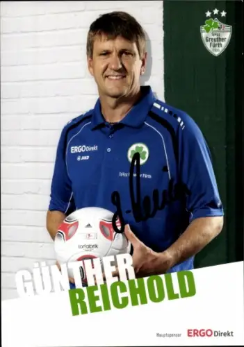 Autogrammkarte Torwarttrainer Günther Reichold, SpVgg Greuther Fürth, Autogramm