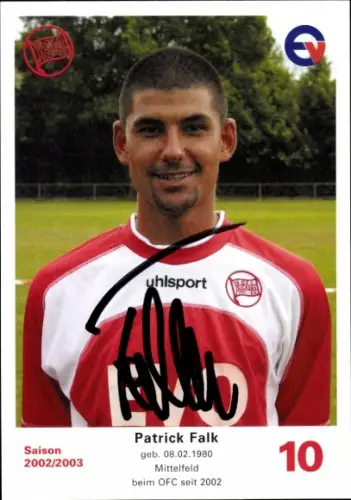 Autogrammkarte Fußballer Patrick Falk, Kickers Offenbach, Autogramm