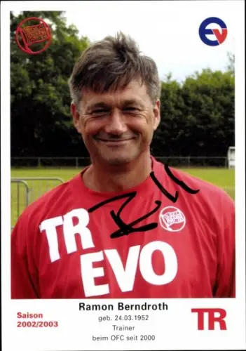 Autogrammkarte Ramon Berndroth, Trainer, OFC Kickers Offenbach, Portrait, Autogramm