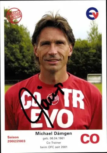 Autogrammkarte Co Trainer Michael Dämgen, Kickers Offenbach, Autogramm