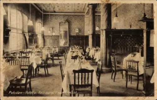 Ak Potsdam in Brandenburg, Hotel und Restaurant Obelisk, Innenansicht, Hohenzollernstraße 27