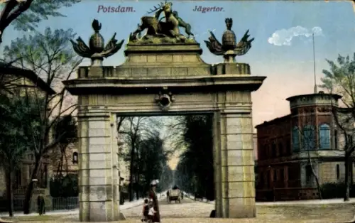 Ak Potsdam in Brandenburg, Partie am Jägertor