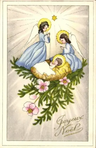 Ak Frohe Weihnachten, Engel