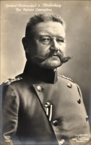 Ak Generalfeldmarschall von Hindenburg, Befreier Ostpreußens