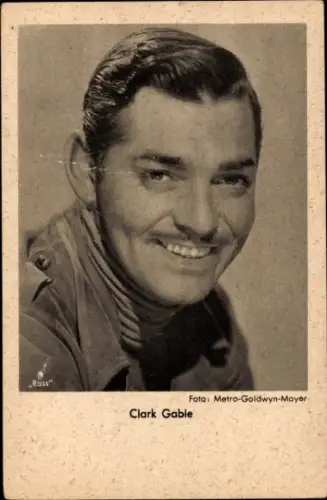 Ak Schauspieler Clark Gable, Portrait, Metro Goldwyn Mayer, Ross 