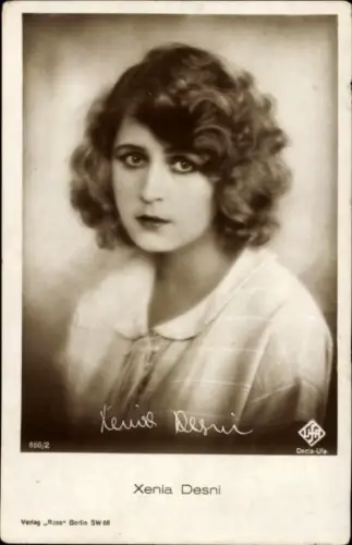 Ak Schauspielerin Xenia Desni, Portrait, UfA, Autogramm