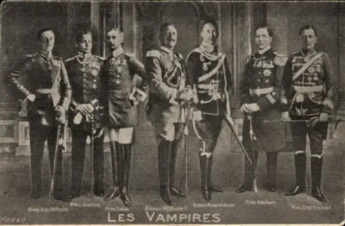 Ak Kaiser Wilhelm II, Prinz Adalbert von Preußen, Kronprinz Friedrich Wilhelm