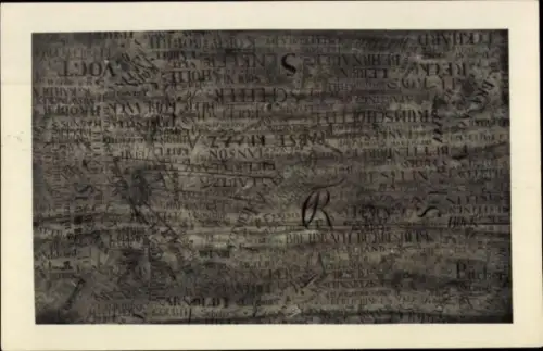 Ak Heidelberg am Neckar, Tisch mit Namen r Persönlichkeiten, Gasthaus zur Hirschgasse, Heidelberg