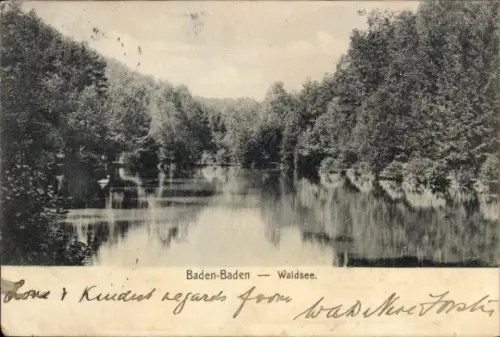 Ak Baden Baden am Schwarzwald, Waldsee