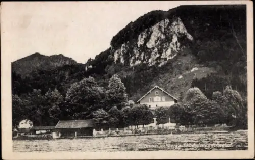 Ak Kochel am See Oberbayern, Kochelsee, Seehof, Blick vom Jochberg