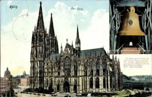 Ak Köln am Rhein, Kölner Dom, Kaiserglocke