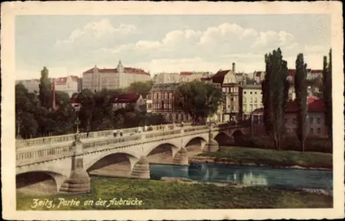 Ak Zeitz im Burgenlandkreis, Aubrücke