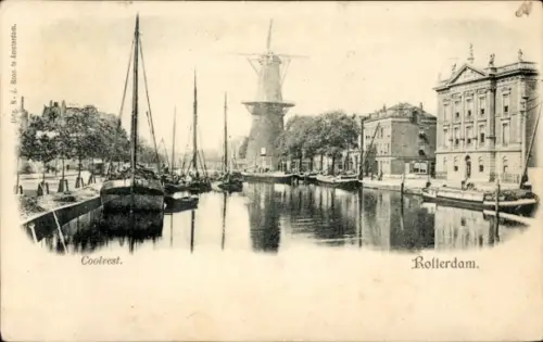 Ak Rotterdam Südholland Niederlande, Coolvest, Windmühle