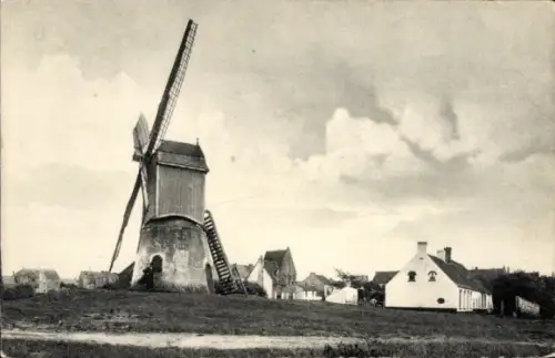 Ak Brügge Flandern Westflandern, Windmühle