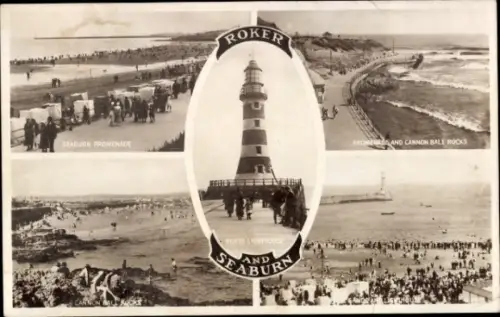 PC Sunderland England, Roker, Seaburn Promenade, Lighthouse