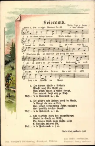 Lied Ak Feieromd, Anton Günther