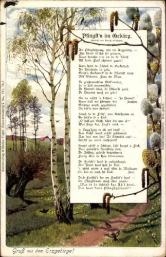 Künstler Ak In Friehgahr, Birken, Landschaft, Verlag Wilhelm Vogel, Erzgebirge