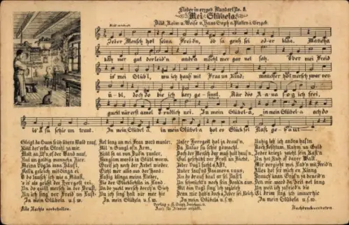 Lied Ak Soph, Hans, Mei Stübela, Erzgebirgische Mundart No. 8