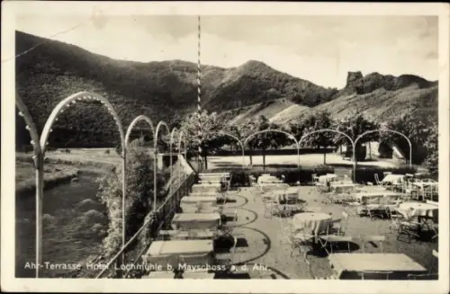 Ak Mayschoß an der Ahr, Hotel Lochmühle, Terrasse
