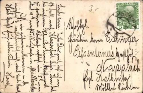 Briefmarken Ak Kaiser Franz Joseph I., Portrait