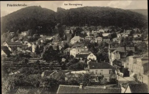 Ak Friedrichroda im Thüringer Wald,  Am Herzogsweg, Stadtansicht, Häuser, Bäume