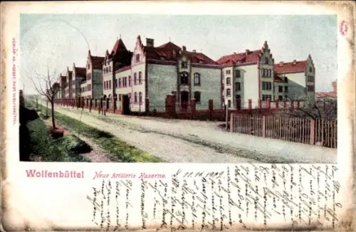 Ak Wolfenbüttel in Niedersachsen, Blick auf die neue Artillerie Kaserne