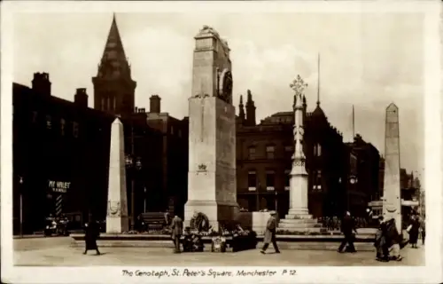 PC Manchester England, The Cenotaph, St. Peter's Square