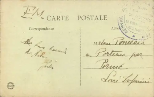 Ak Nevers Nièvre, Fluss La Nièvre, Häuser am Ufer, Stadtansicht, Nevers