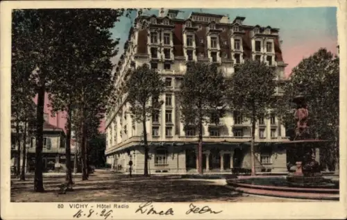 Ak Vichy Allier, Hôtel Radio