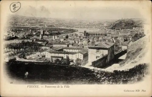 Ak Vienne Isère, vue générale de la ville, Panorama 