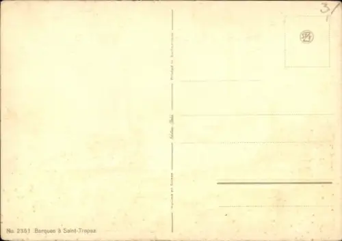 Künstler Ak Cardella, Tony, Saint Tropez Var, Boote