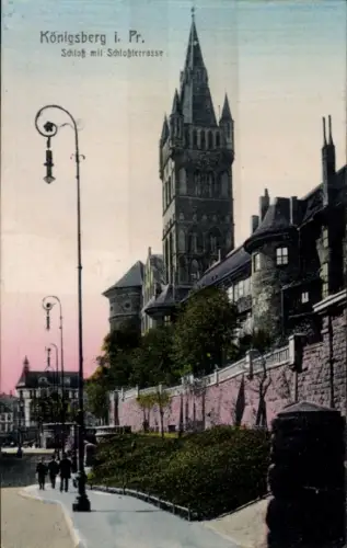 Ak Kaliningrad Königsberg Ostpreußen, Schloss mit Schlossterrasse