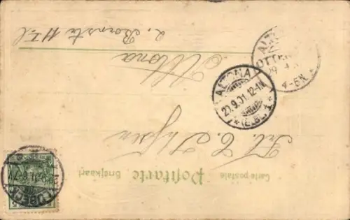 Ak Hansestadt Lübeck, Geibel-Denkmal