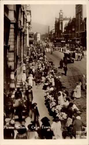 Ak Cape Town Kapstadt Südafrika, Blumenverkäufer