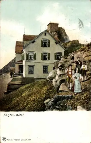 Ak Halbkanton Appenzell Außerrhoden, Berg Säntis, Hotel