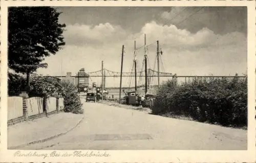 Ak Rendsburg in Schleswig Holstein, Hochbrücke
