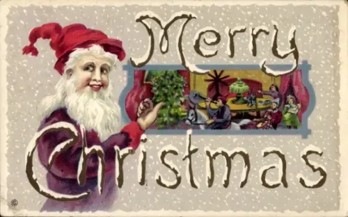 Präge Ak Frohe Weihnachten, Weihnachtsmann