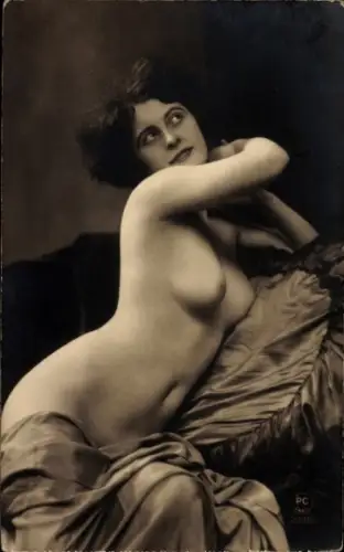 Ak Nackte Frau, Frauenakt, Busen, Erotik, Pose